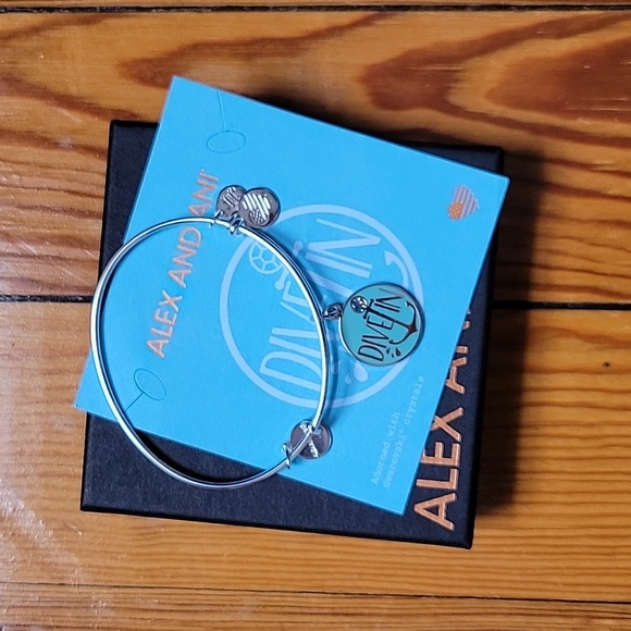 Alex and Ani "Dive In" Enamel and Crystal Bracelet - Picture 1 of 8